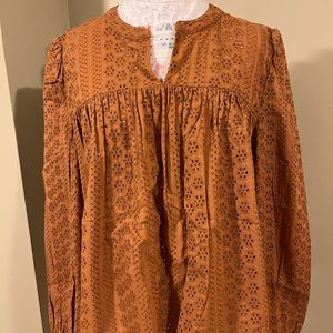 🍃MADEWELL PERFORATED EMBROIDERED BLOUSE🍃